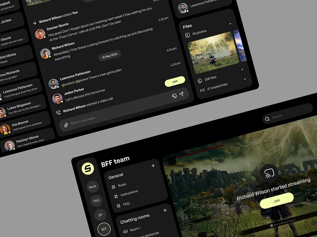 Detailansicht eines Interface-Designs